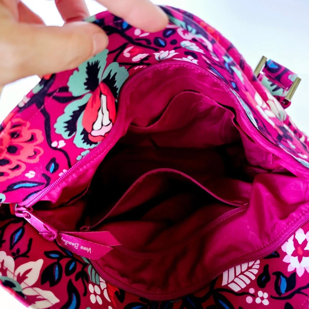 Vera Bradley Floral Quilted Shoulder Bag Pink‎ Cottagecore Preppy Pixie Blooms